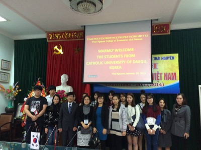 Kế hoạch chương trình Thực tập sinh của trường Đại học Tổng hợp Daegu, Hàn Quốc tại trường Cao đẳng Kinh tế - Tài chính Thái Nguyên năm 2016